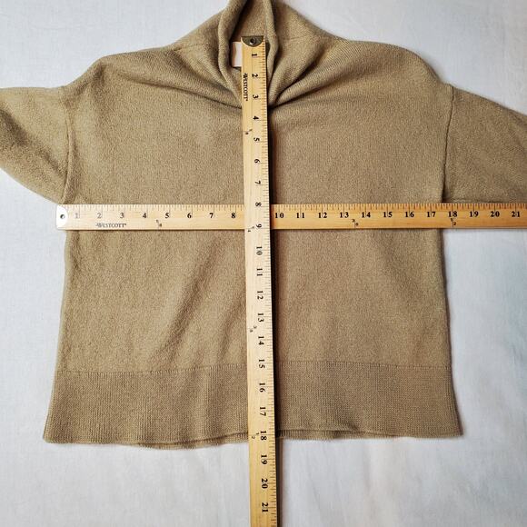 Aritzia Wilfred Women's Size M Cyprie Merino Wool Mock Neck Sweater Beige - Picture 7 of 8